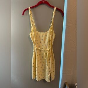 Abercrombie yellow floral mini dress